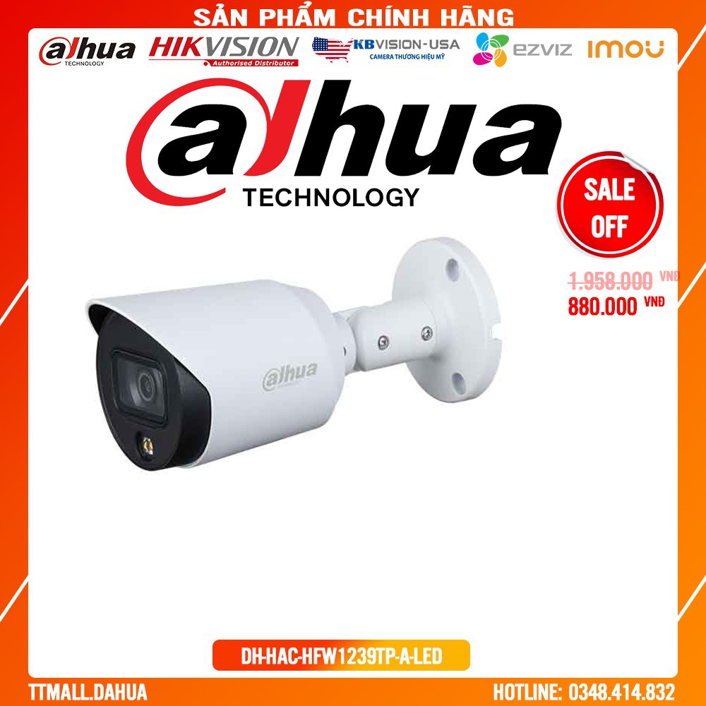 . . Camera Dahua DH-HAC-HFW1239TP-A-LED 2M 1080P Full H 2M 1080P Full HD - Bảo hành chính hãng 2 năm . .