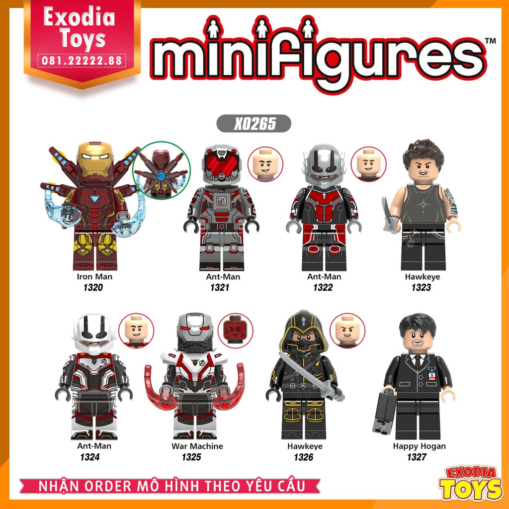 Xếp hình Minifigure Marvel Biệt đội siêu anh hùng Avengers Endgame - Đồ Chơi Lắp Ghép Sáng Tạo - X0265