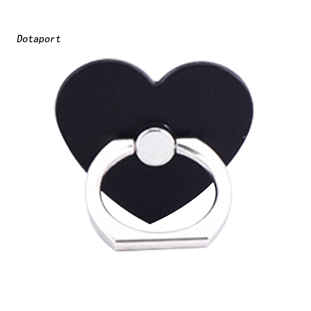 Dota_360º Rotatable Heart Shape Finger Ring Grip Mobile Phone Stand Holder Universal
