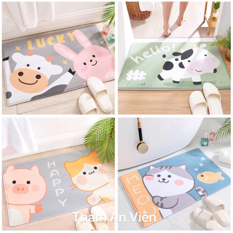 Thảm Chùi Chân, Thảm lau chân cute Xuất Nhật