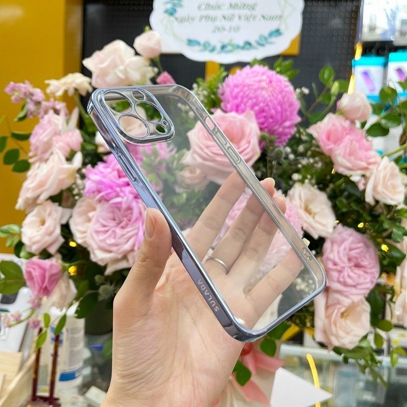 Ốp Lưng Dẻo Viền Màu Bảo Vệ Camera Iphone 13, 13 Pro, 13 Pro Max, 12 Pro Max Hãng sulada