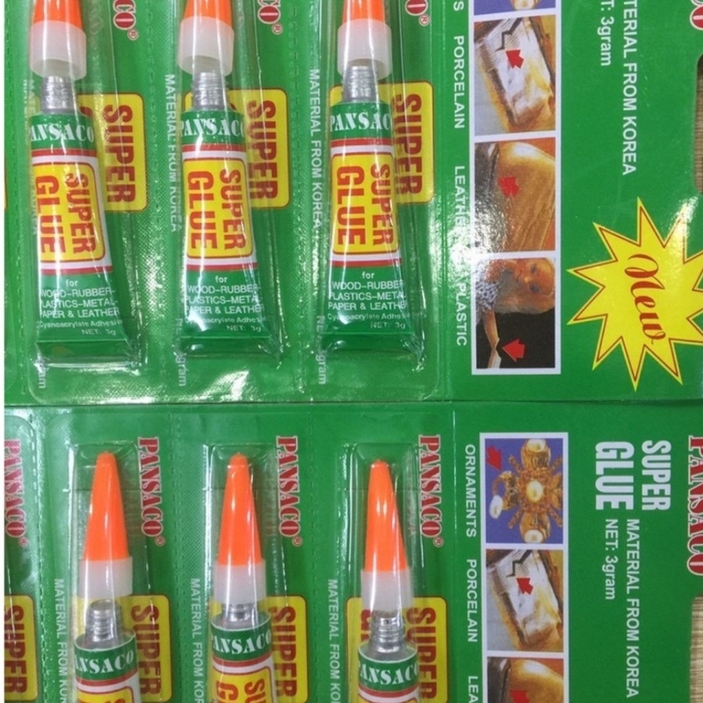 Keo Dán Siêu Dính SUPER GLUE Chính Hãng 100% PANSACO Thuận Tiện Xử Lý Giày Dép Hư Hỏng Siêu Nhanh, Cực Dính