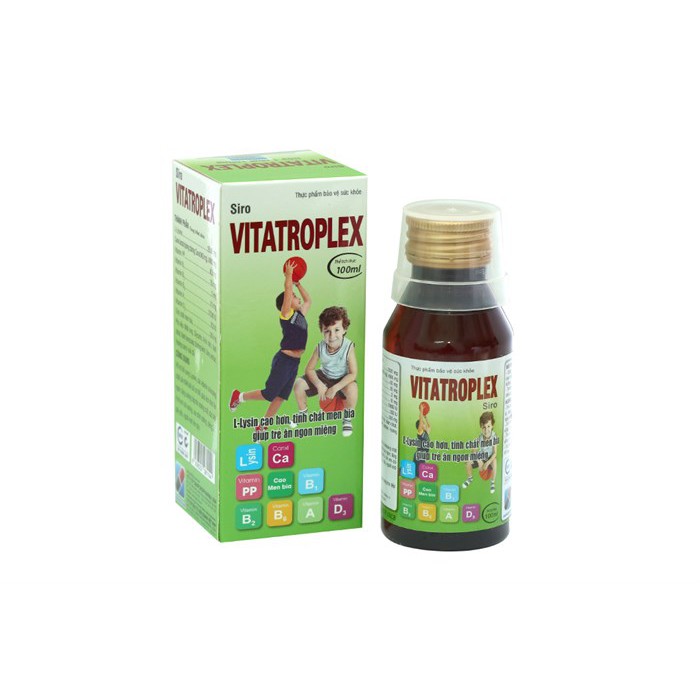 Siro Bổ Sung Vitamin và Khoáng Chất Giảm Còi Xương,Biếng Ăn,Suy Dinh Dưỡng Cho Trẻ Em Vitatroplex 100ml