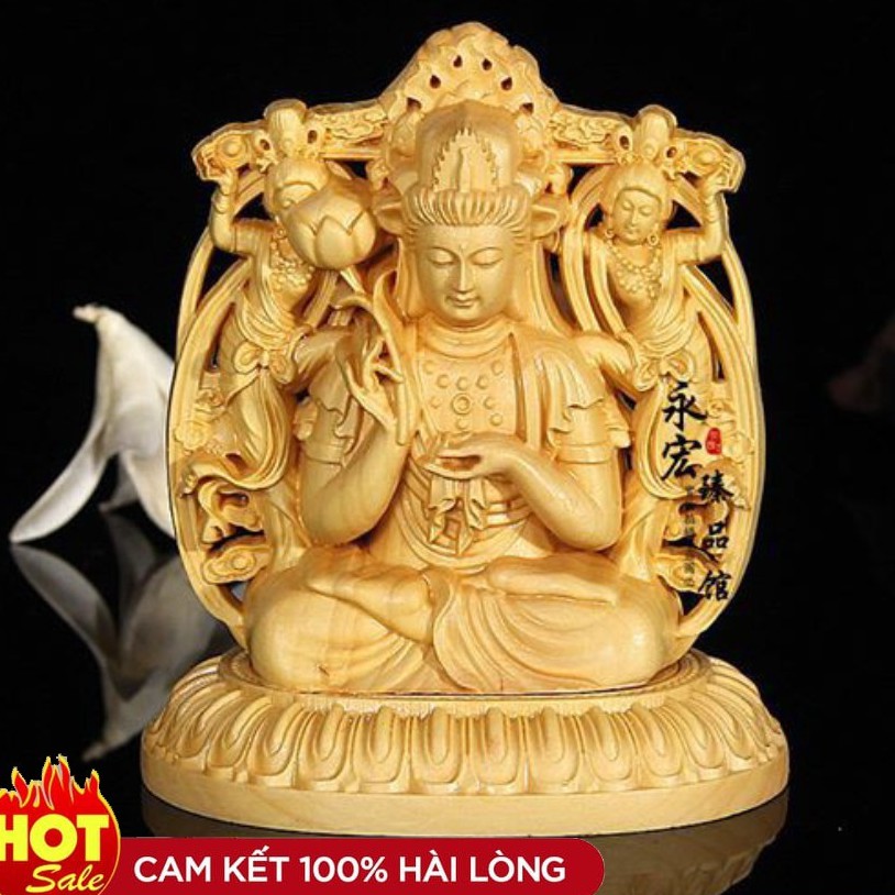 Tượng Phật Đại Thế Chí Bồ Tát -Tặng vòng đeo tay (để trên bàn lv với trên taplo ôtô ) Hà