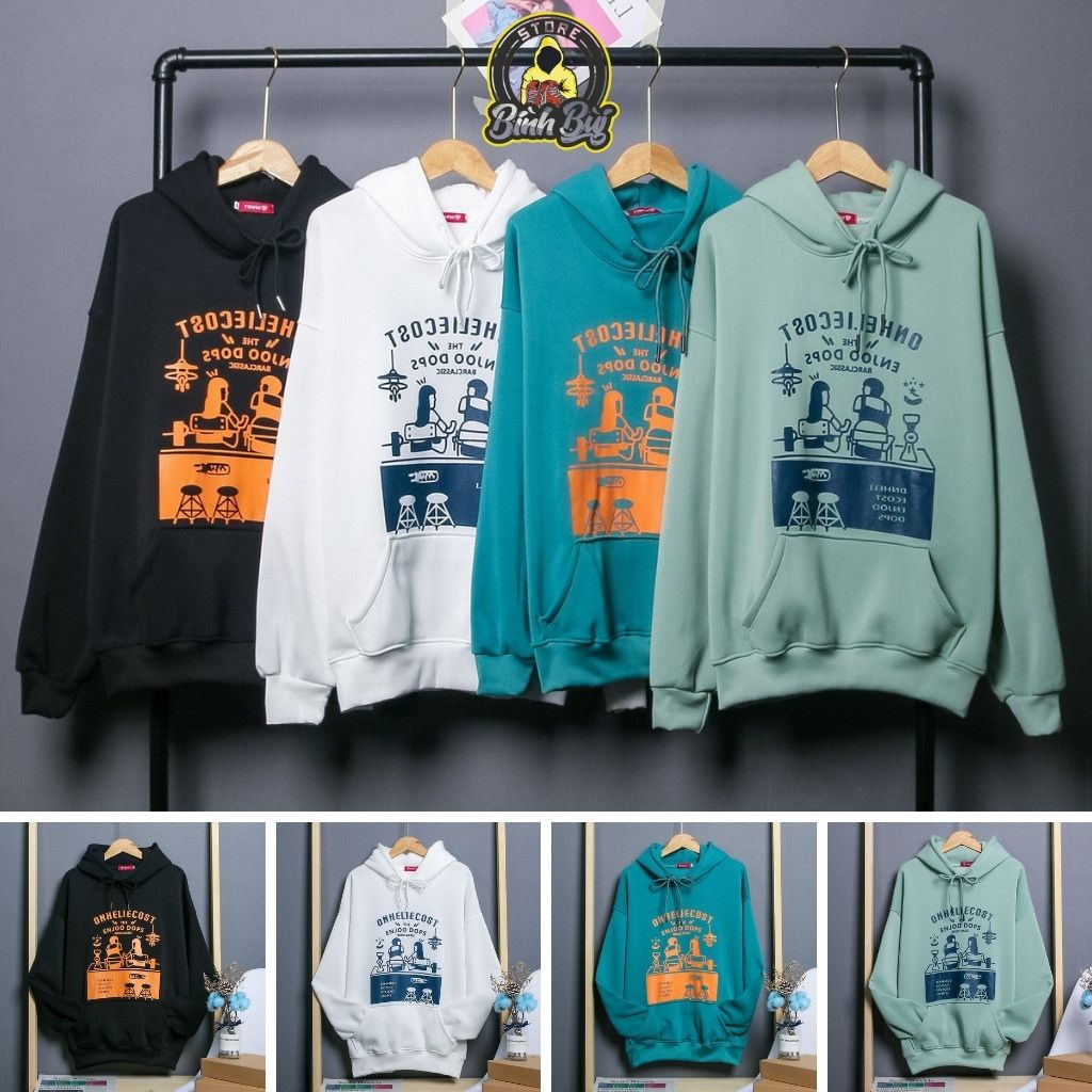 Áo Hoodie Nam Nữ Unisex Bình Bùi Store Chất Nỉ Bông Form Rộng Cao Cấp Phong Cách Hàn Quốc | BigBuy360 - bigbuy360.vn