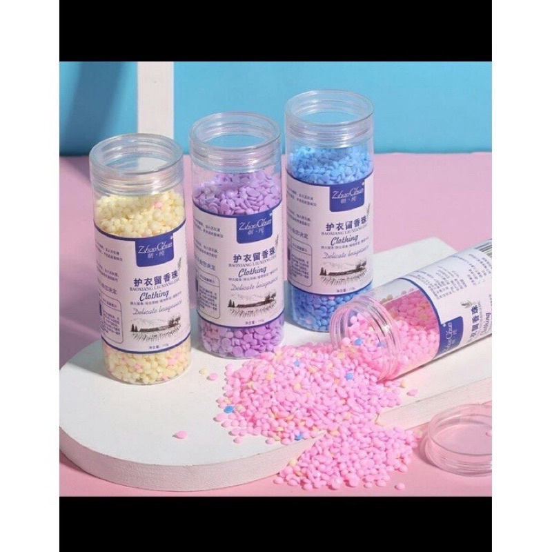 Viên xả thơm quần áo nội địa Trung, làm mềm vải và lưu hương cực lâu.