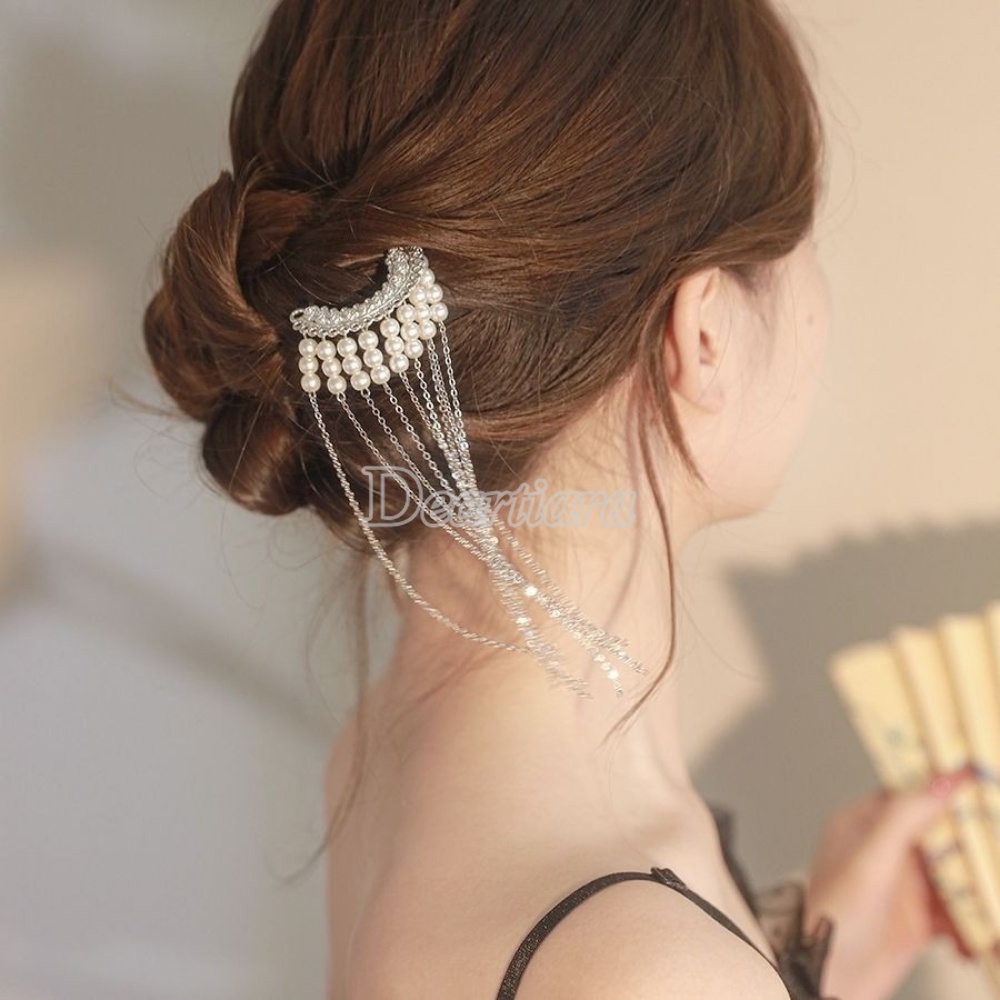 Kẹp Tóc Hình Hoa Đính Ngọc Trai Thời Trang Cho Nữ