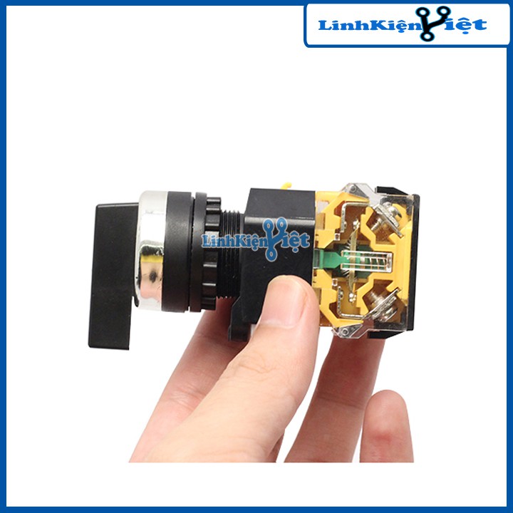 Công Tắc Xoay 3 Vị Trí LA38 440V-10A Tự Hồi ( Xoay Nhả)