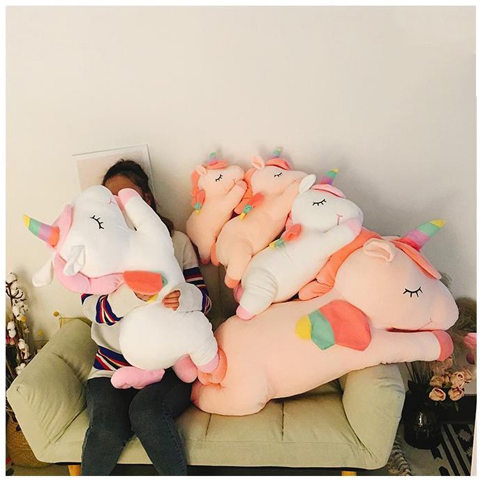 THÚ BÔNG NGỰA KỲ LÂN UNICORN NẰM DỄ THƯƠNG  GỐI ÔM NGỰA KỲ LÂN ĐÁNG YÊU SIÊU MỀM MỊN, HÀNG XỊN CAO CẤP