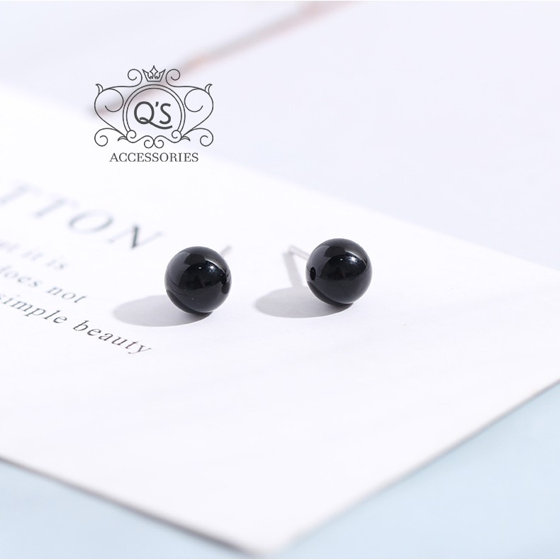 Khuyên tai nụ bi bạc tròn nhám bông tai cát tối giản S925 MINIMAL Silver Earrings SO00 - KÈM ẢNH THẬT