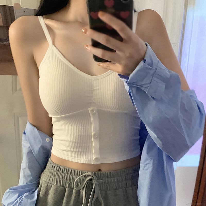 Áo Tank Top Nữ Áo Croptop Cổ Yếm sát nách thiết kế cổ chữ