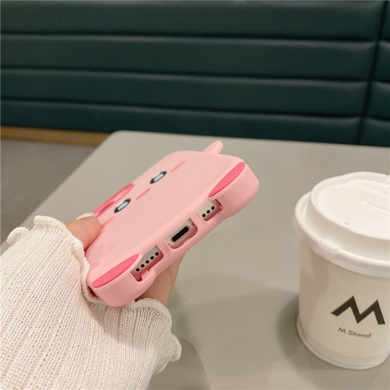 Đối với iphone 12 pro 11 pro max Ốp lưng silicon mềm iphone 13 pro xs max xr x / xs 6 7 8 cộng với vỏ điện thoại hoạt hình dễ thương Ốp lưng điện thoại chống sốc màu hồng