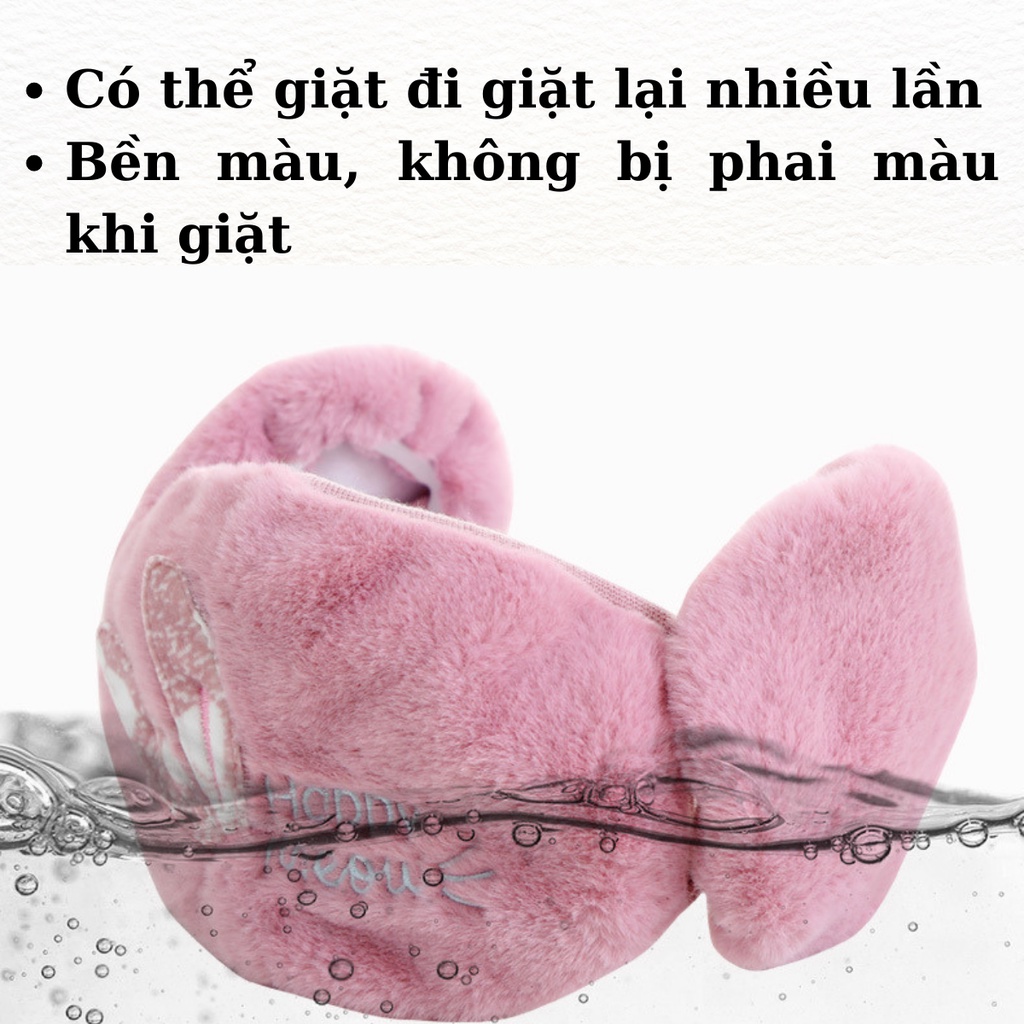 Bịt tai giữ ấm unisex kiêm khẩu trang chất liệu lông nhung mềm mại, hình thù dễ thương, nhiều màu sắc