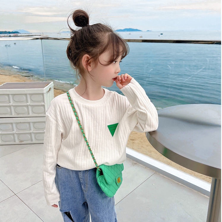 Áo Thun Tay Dài Thời Trang Xuân Thu Dễ Phối Đồ Cho Bé Gái