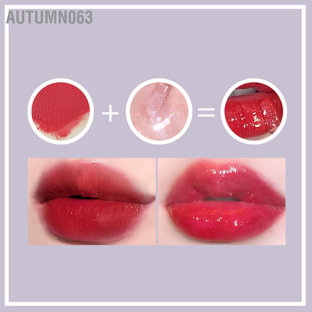 Autumn063 Trang điểm Chất lỏng Son bóng Dưỡng môi ẩm Môi trường Glitter Lip Oil cho các cô gái Phụ nữ