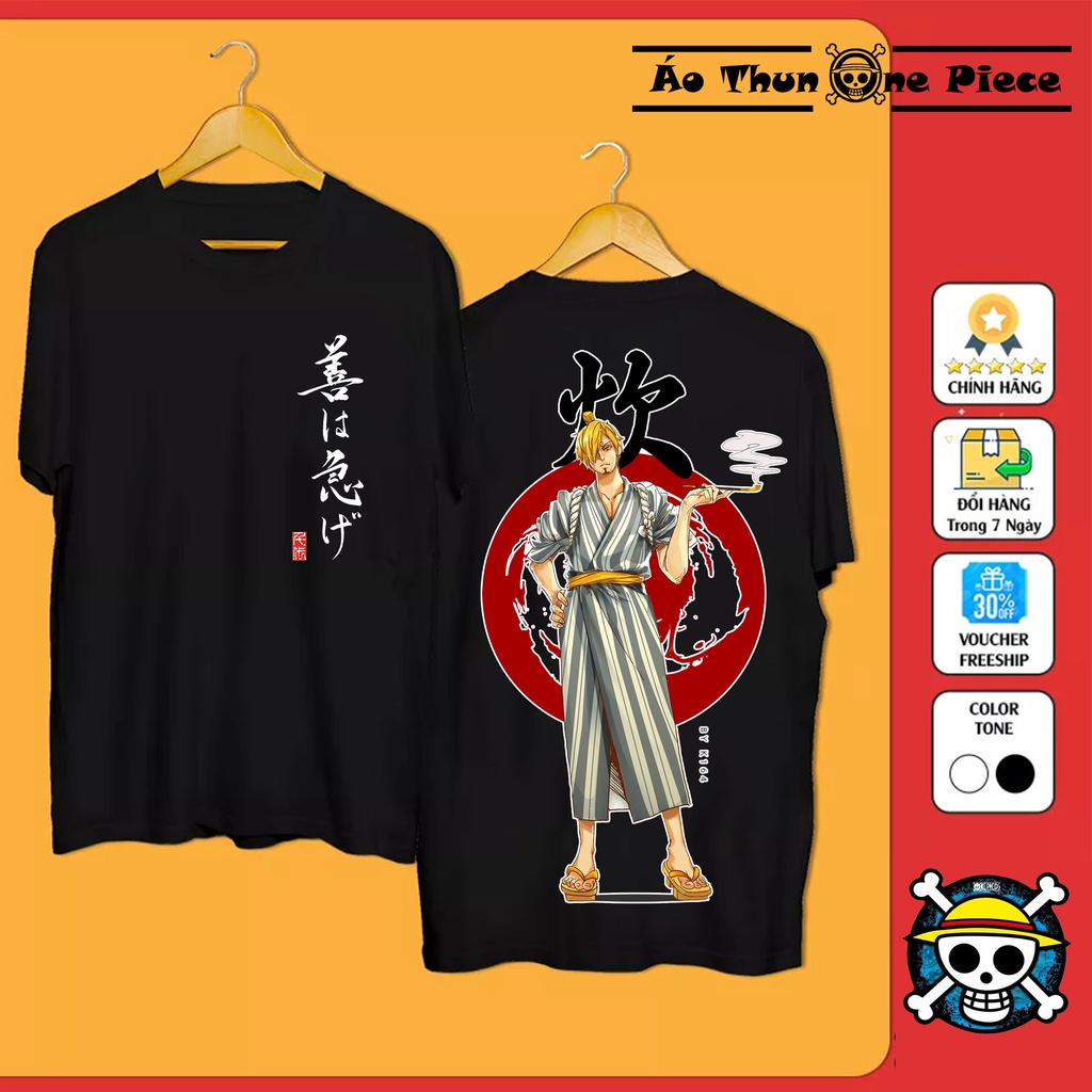 ⚡️FREESHIP⚡️Áo Thun In Hình Sanji Mẫu Áo Trắng và đen Cực Đẹp, Cực Ngầu mới nhất 2022