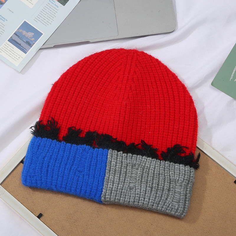 Mũ beanie Dệt Kim Co Giãn Màu Khối Đơn Giản Thời Trang Hàn Quốc