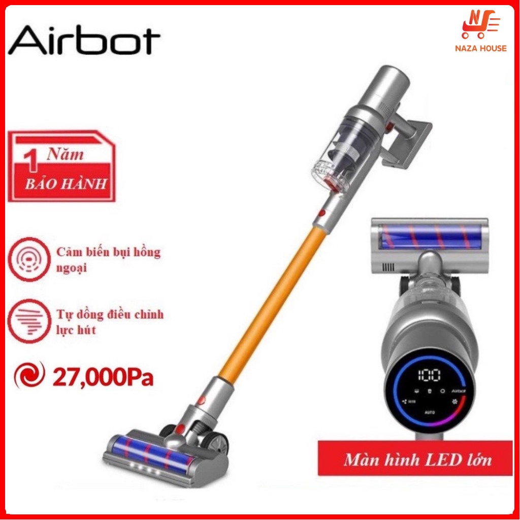 Máy hút bụi không dây Airbot Hypersonics Pro 27KPa Cảm biến bụi thông minh Tốc độ tự động Điều chỉnh đèn chiếu sàn
