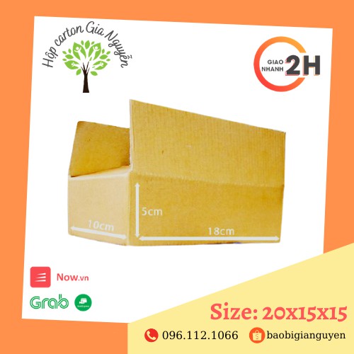 20 hộp carton 18x10x5 gói hàng, đóng hàng COD - bao bì Gia Nguyễn