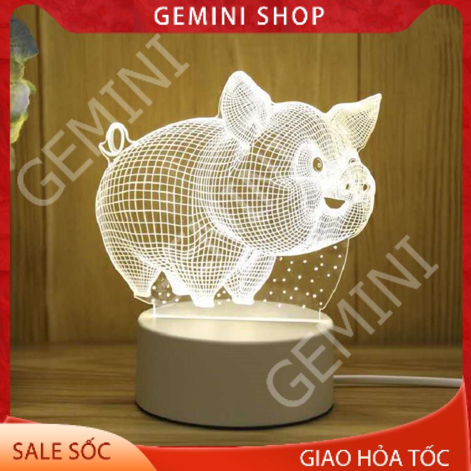 Đèn Ngủ 3D Led Nhiều Mẫu Hình Cực Đẹp Lamp 3d GEMINI SHOP