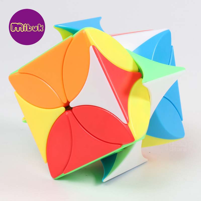 Rubik biến thể cỏ 4 lá Four Leaf, Rubik Clover viền đen/ stickerless Ju Xing Toys