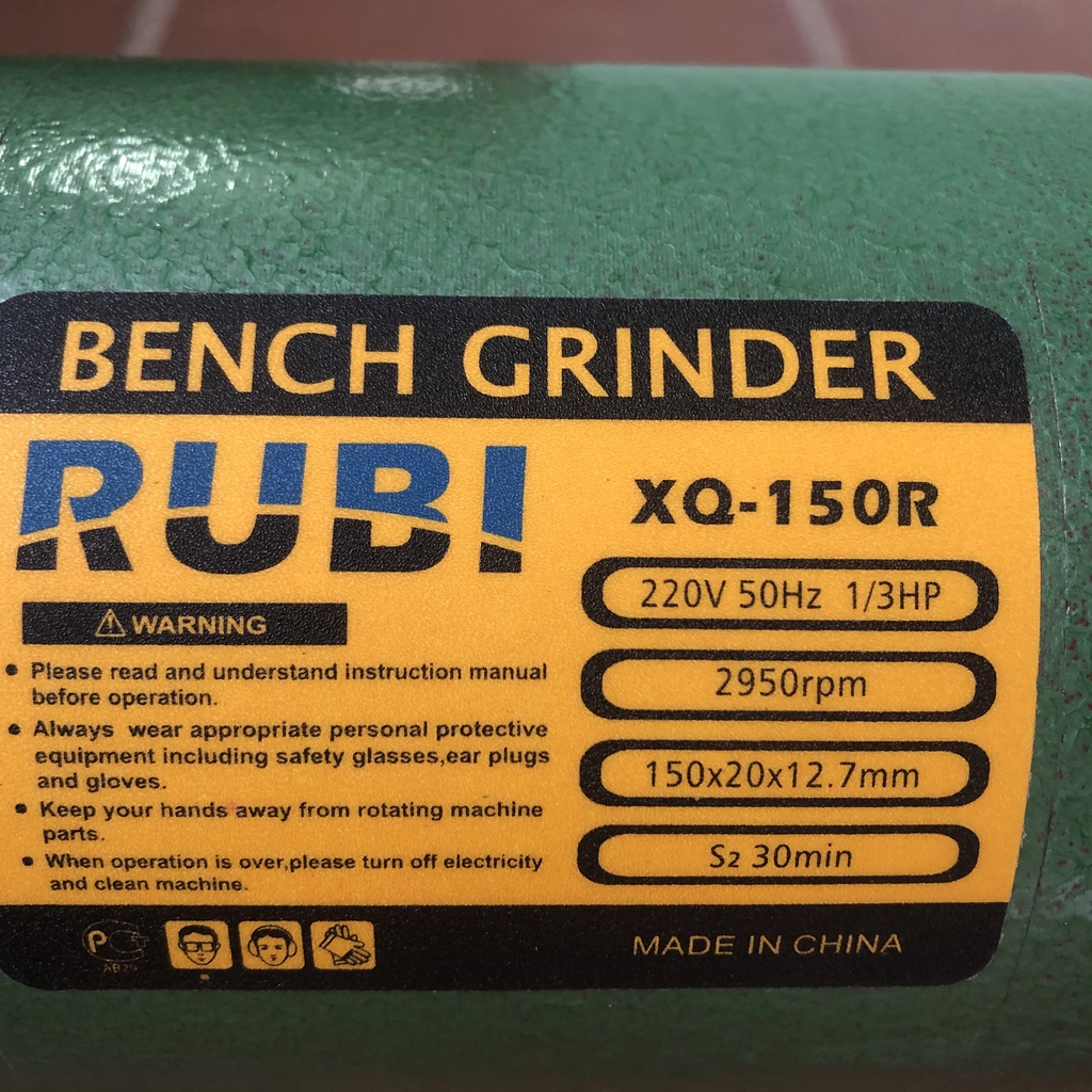 Máy mài hai đá RUBI đá 150mm - Máy Mài 2 đầu tặng 2 đá hàng chất lượng bảo hành 6 tháng