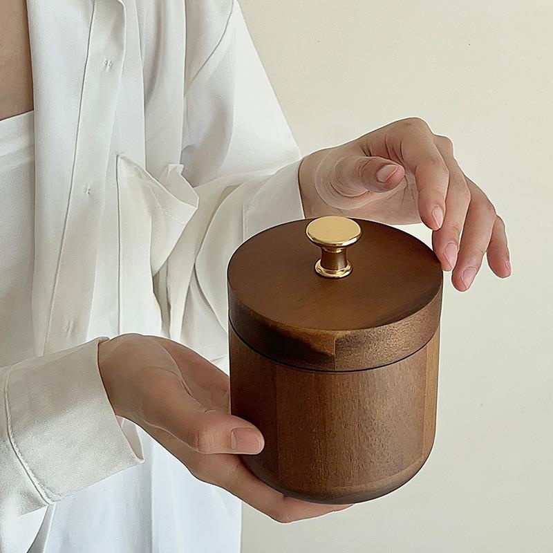 Gạt Tàn Thuốc Cỡ Lớn Bằng Gỗ Kèm Nắp Đậy Phong Cách retro