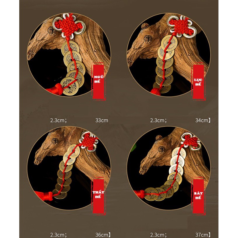 Xâu tiền lục đế, xâu 6 đồng xu phong thủy, tài lộc | BigBuy360 - bigbuy360.vn