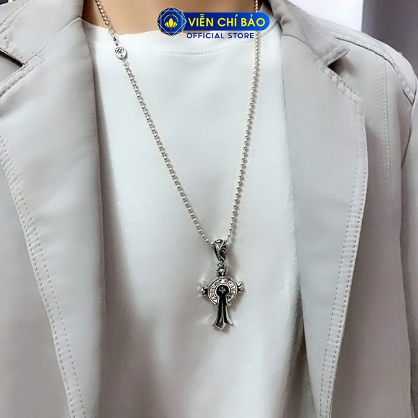 Mặt dây chuyền bạc nam hình Thập tự Chrome Hearts chất liệu bạc Thái 925 thương hiệu Viễn Chí Bảo M100189
