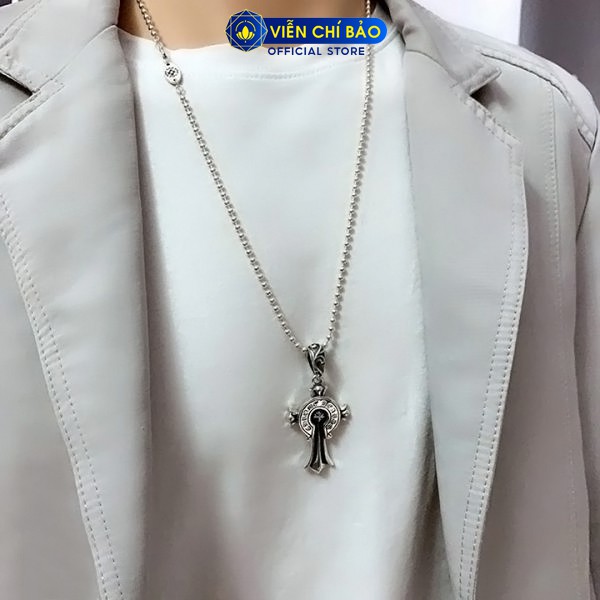 Mặt dây chuyền bạc nam hình Thập tự Chrome Hearts chất liệu bạc Thái 925 thương hiệu Viễn Chí Bảo M100189