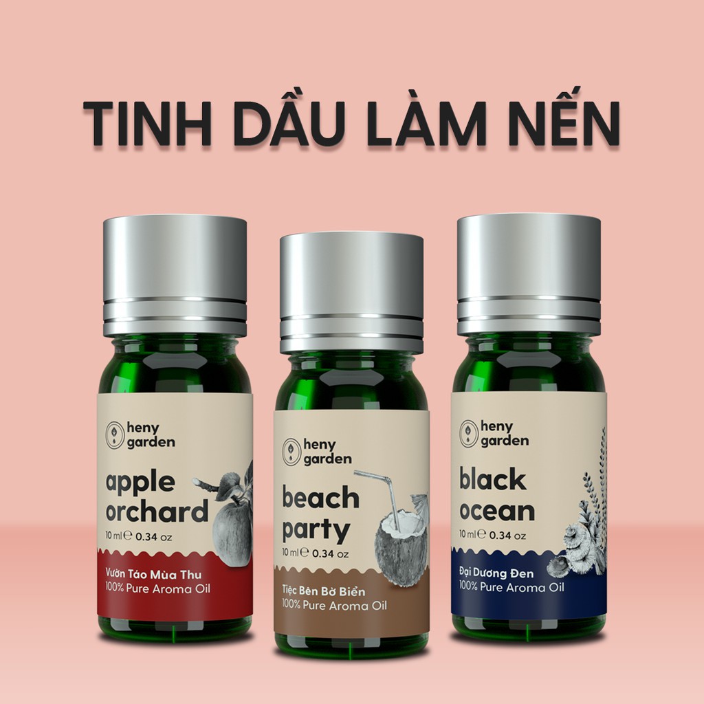 Combo Tự Làm Nến Thơm 100 Gram Dùng Tinh Dầu Thơm Cao Cấp – Kho Nguyên Liệu Làm Nến Thơm - Heny Garden