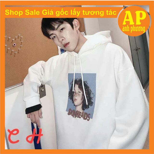 Áo phông hodie cậu bé💝Chất liệu nỉ bông💝form thụng nam nữ kiểu dáng unisex💝có túi bụng và dây rút mũ | BigBuy360 - bigbuy360.vn