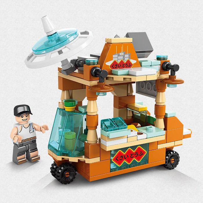 tương thích với các khối xây dựng Lego, chế độ xem đường phố, đồ ăn nhẹ lắp ráp chơi, trẻ em trai và gái