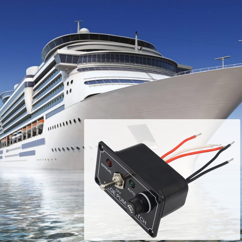 Bảng Công Tắc Bơm Hơi Cầu Chì SUN 1 Gang Tự Động 12V Cho Tàu Thuyền