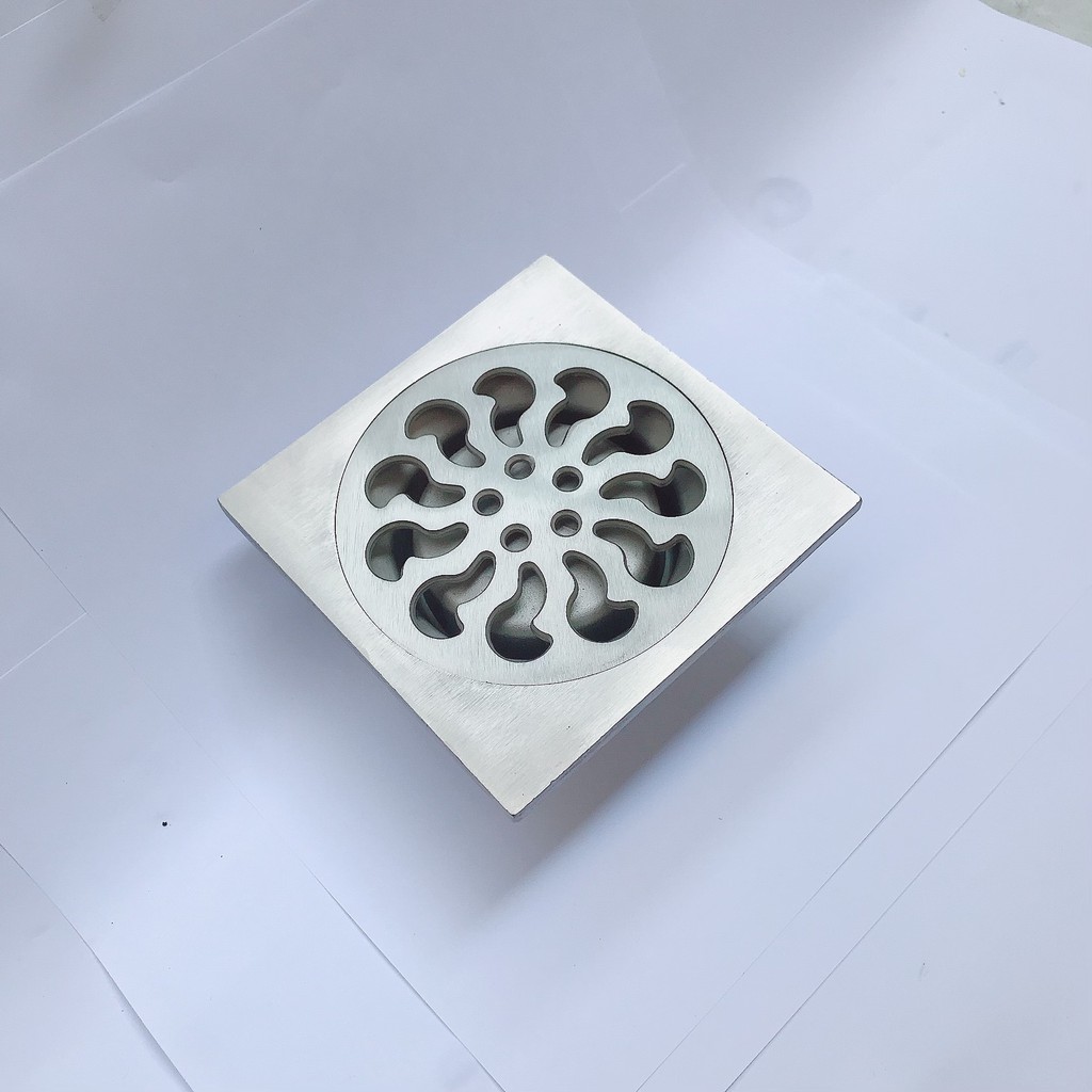 Phễu thoát sàn chống hôi hàng đúc nguyên khối inox304 mờ