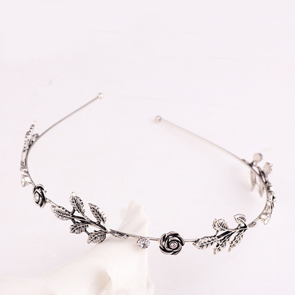 Băng Đô Kim Loại Đính Đá Phong Cách Retro Cho Nữ