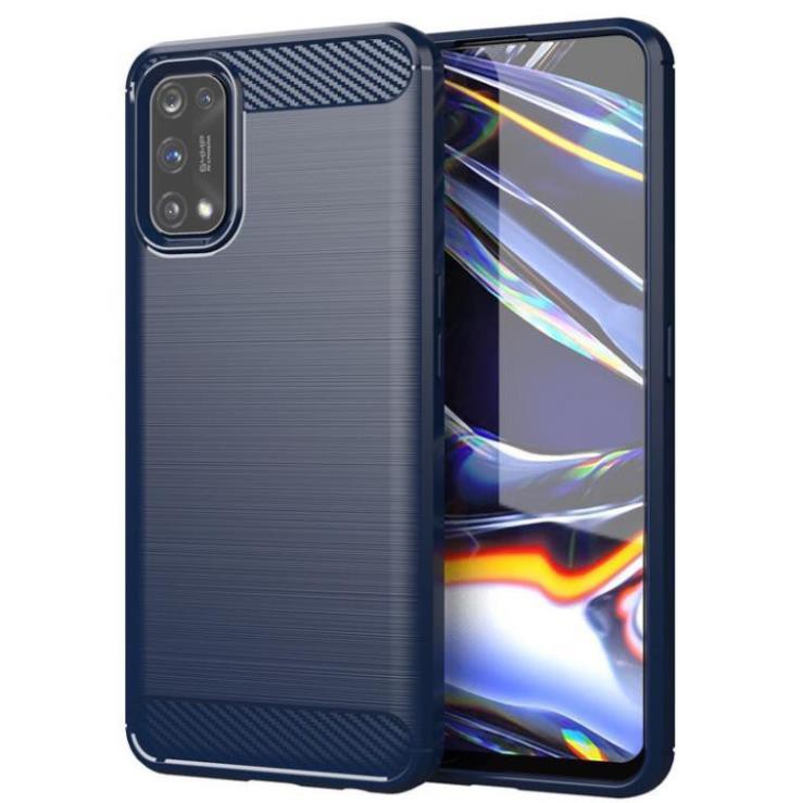 Ốp lưng dẻo Oppo Realme 7 Pro vân sợi cacbon chống sốc, chống vân tay Rugger Amor