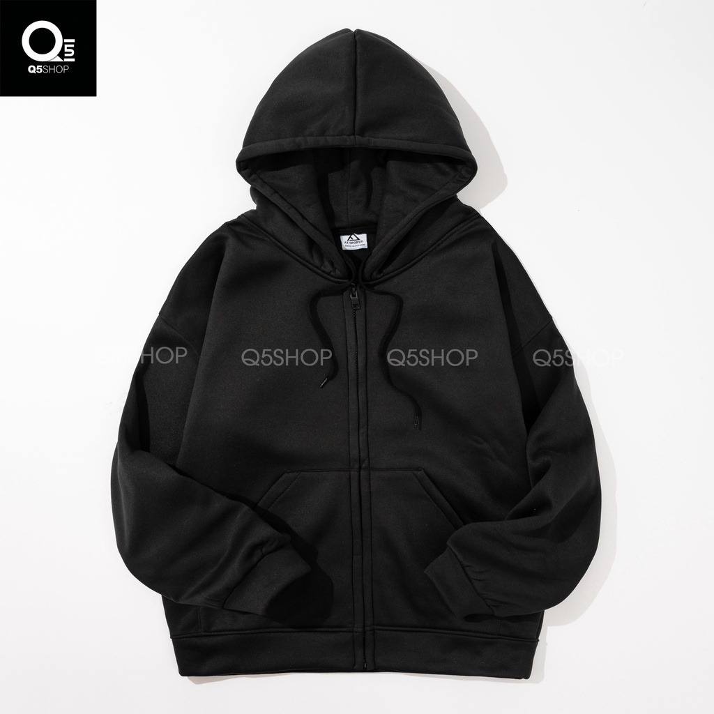 Áo Khoác Hoodie Nam Nữ Q5 Chất Nỉ Bông Form Basic Phong Cách Hàn Quốc 5 Màu Trẻ Trung