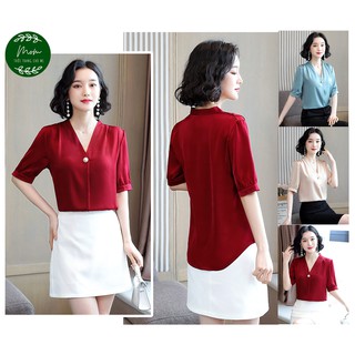 [SIÊU SALE] ÁO SƠ MI VẢI LỤA CỔ KIỂU CHO NỮ