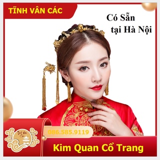 Vương miện cô dâu kim quan cổ trang - Shop Tĩnh Vân Các