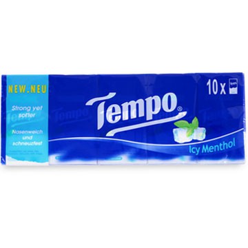 Khăn Giấy Tempo Icy Menthol - Hồng Kông - Lốc 10 Gói