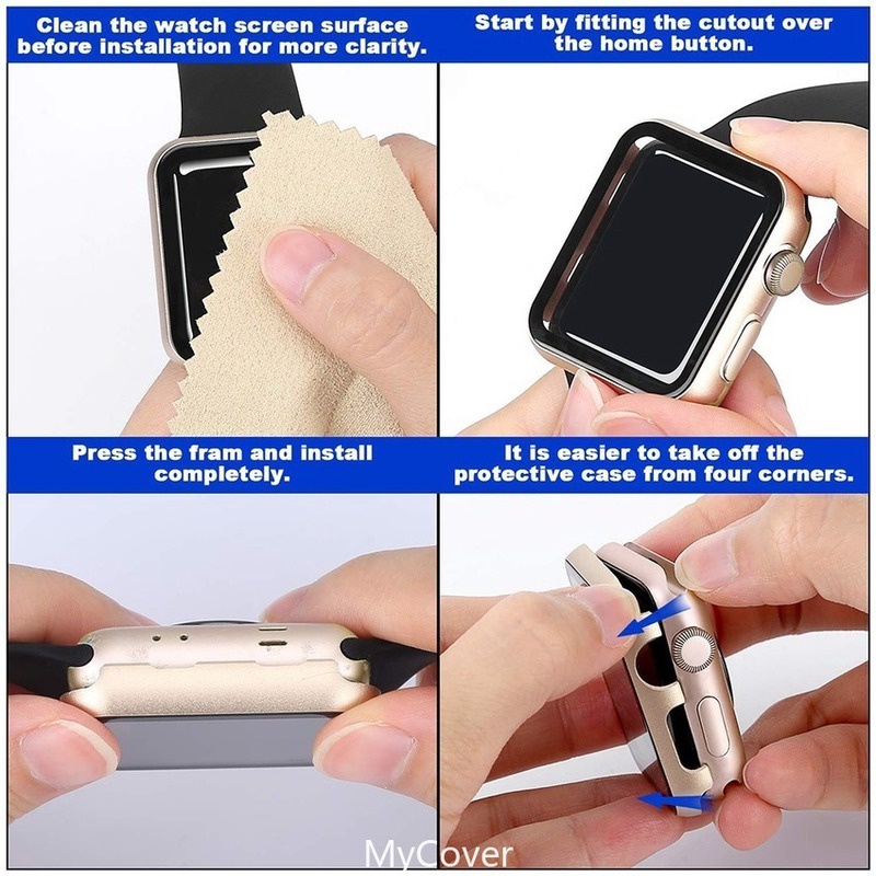 Ốp bảo vệ mặt đồng hồ thích hợp cho Apple Watch Series 6 Se 5 4 3 2 1 iWatch 42mm 38mm 44mm 40mm 2021