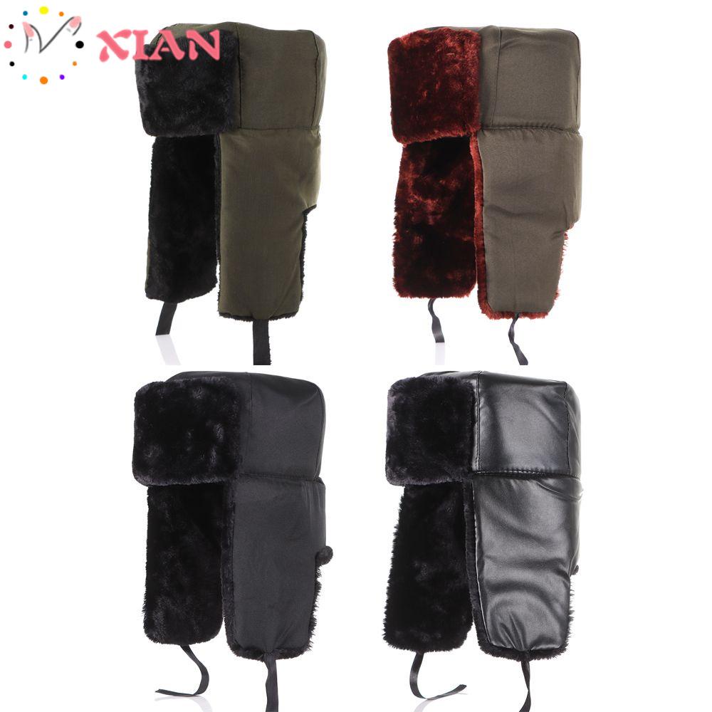 Xiantin Mũ Trượt Tuyết Mùa Đông Phủ Lông Dày Ấm Áp Ushanka Nga