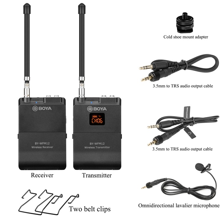 Micro Không Dây VHF Cho Máy Ảnh Boya BY-WFM12