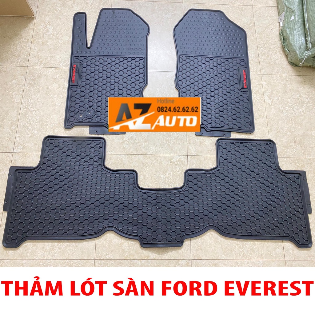 [Mã LIFEAUMAY giảm 10% tối đa 30k đơn 150k] Thảm sàn, lót sàn cao su 3D cho #Ford Everest 2016-2022 ( Hàng cao cấp )