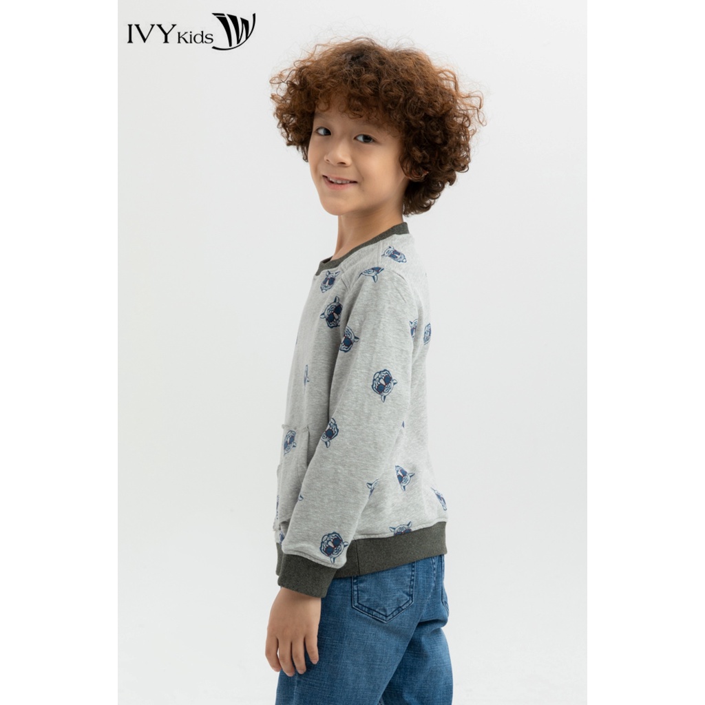 Áo thun dài tay bé trai IVY moda MS 58K1165