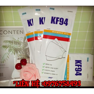 Khẩu trang  Hàn quốc KF94, 1c-1 túi, kháng khuẩn, chống độc, chống bụi mịn