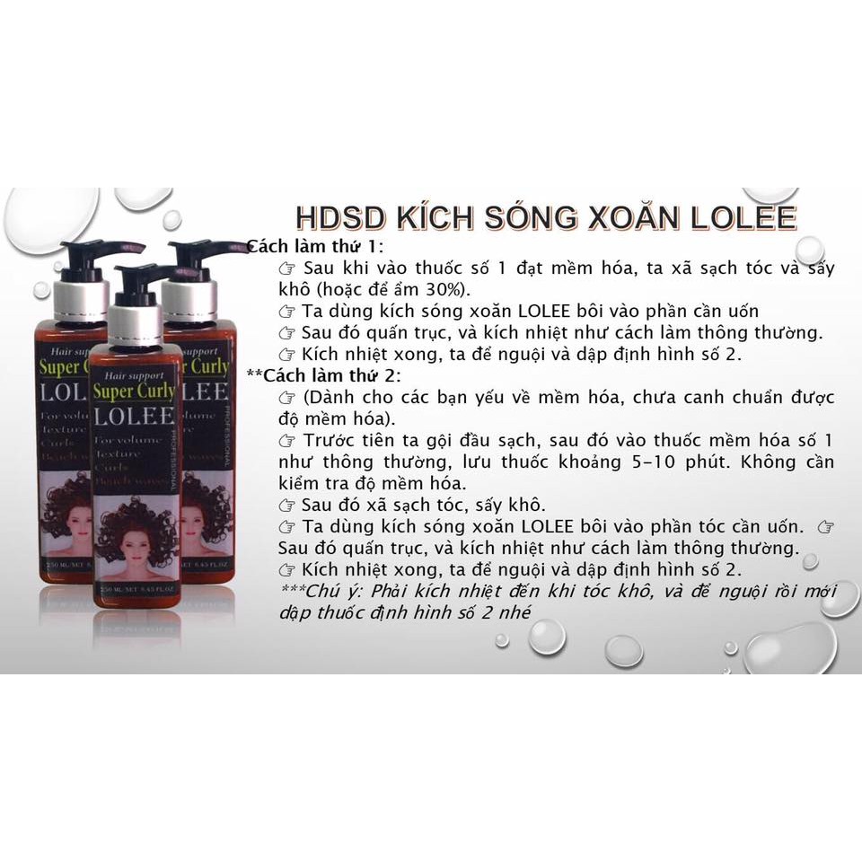 Dung dịch kích xoăn tóc uốn Lolee Super Curly 250ml