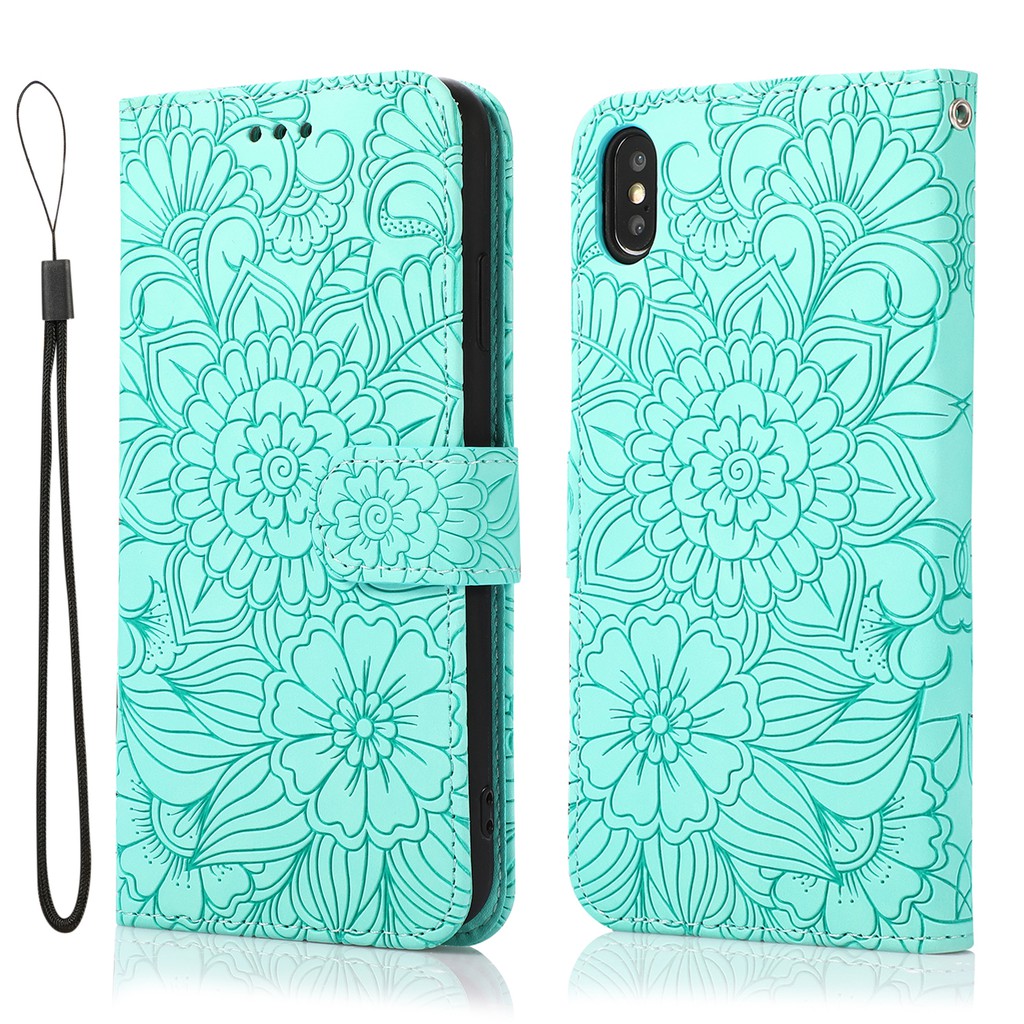 Bao da điện thoại da PU nắp lật từ tính chống sốc cho iPhone X XS Max XR SE 2020 8 7 6 6S Plus
