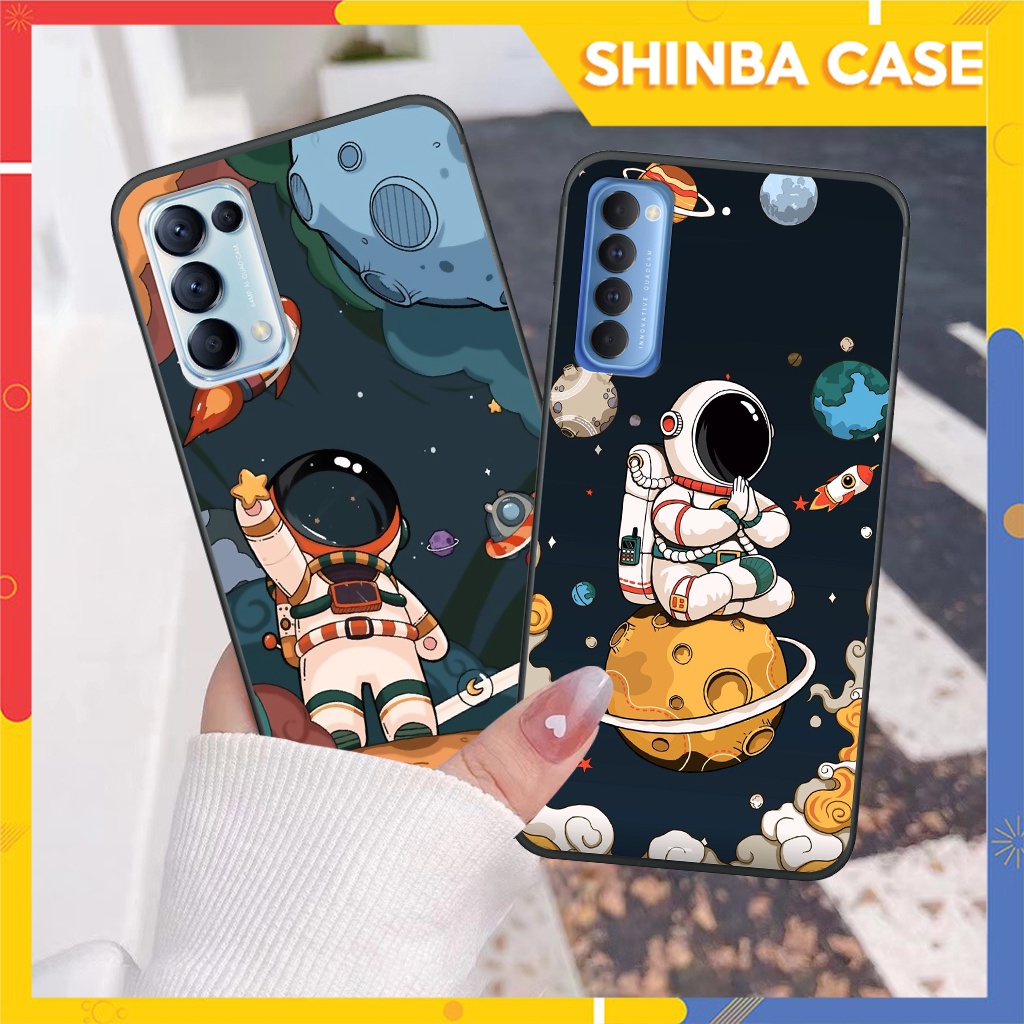 Ốp lưng Oppo Reno 5 - Reno 4 vũ trụ, phi hành gia ốp điện thoại viền dẻo thời trang cao cấp